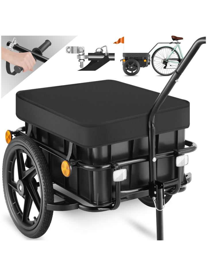 Fahrradanhänger, luftgefüllte Profilreifen, Belastbarkeit 50 kg