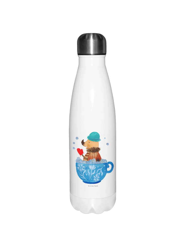 Wasserflasche Nachtfalter Schaumbad ohne Spruch in Weiß