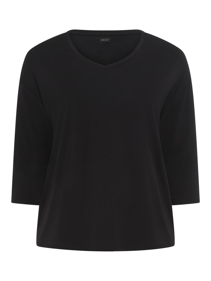 3/4-Arm-Shirt in schwarz