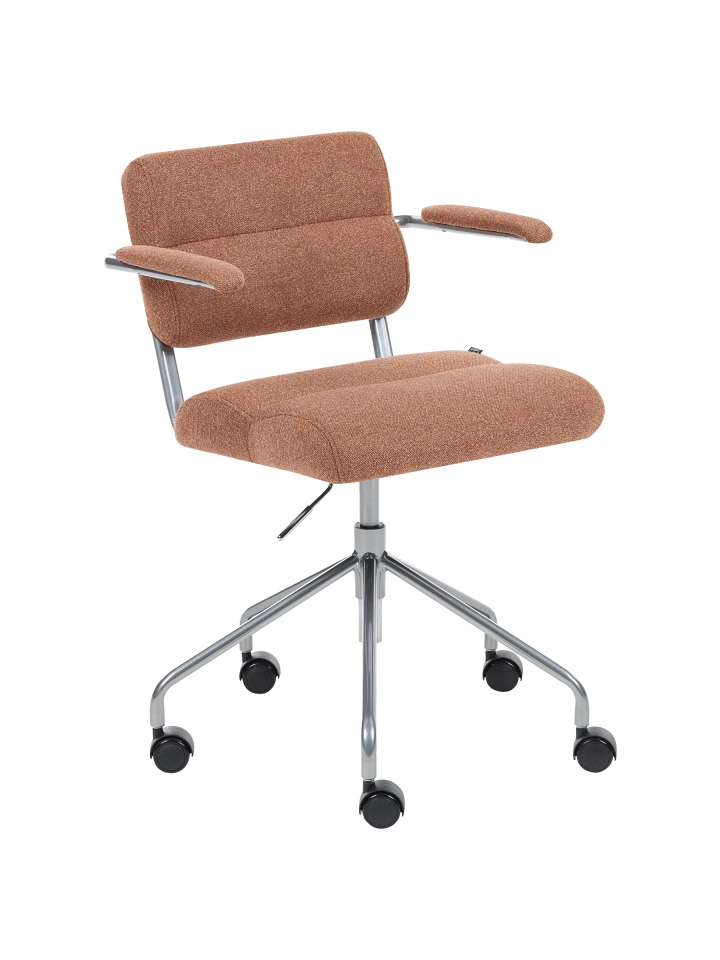 Bürostuhl CANDOR in Braun/Silber - (W) 47 x (H) 74 x (L) 45 cm