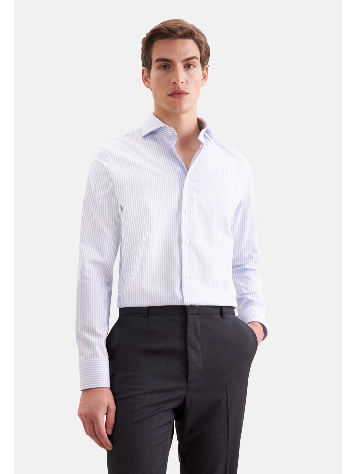 Business Hemd Shaped in Mittelblau