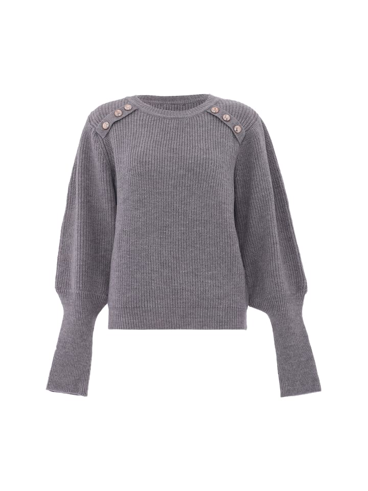 Damen Sweater in HELLGRAU MELANGE