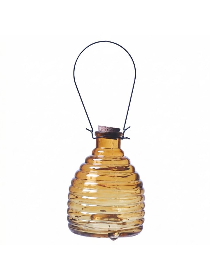 Wespenfänger HONIGTOPF Wespenfalle geriffeltes Glas D: 13cm in orange