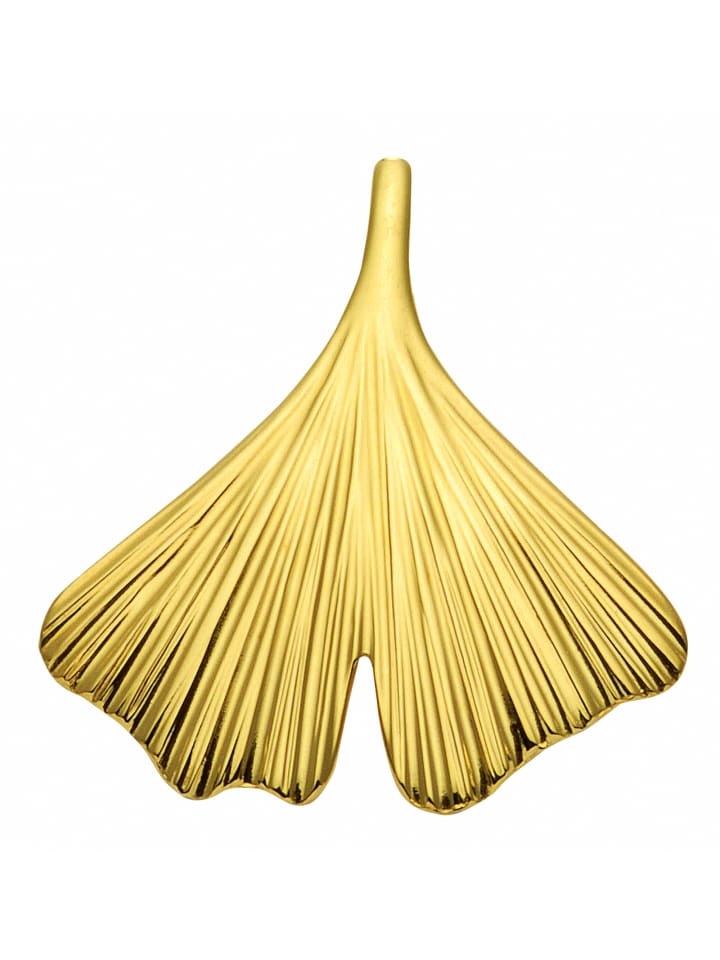 Damen 375 Gold Anhänger Ginkoblatt in gold