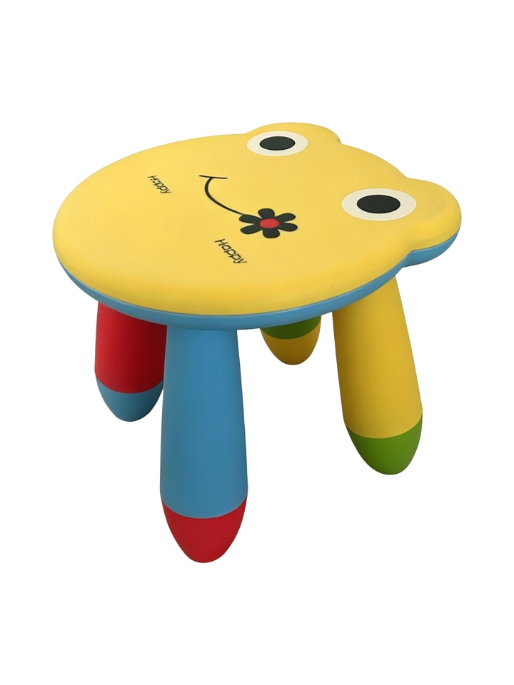 Kinderhocker "Frosch" in Bunt - (B)28 x (H)26 x (T)30 cm