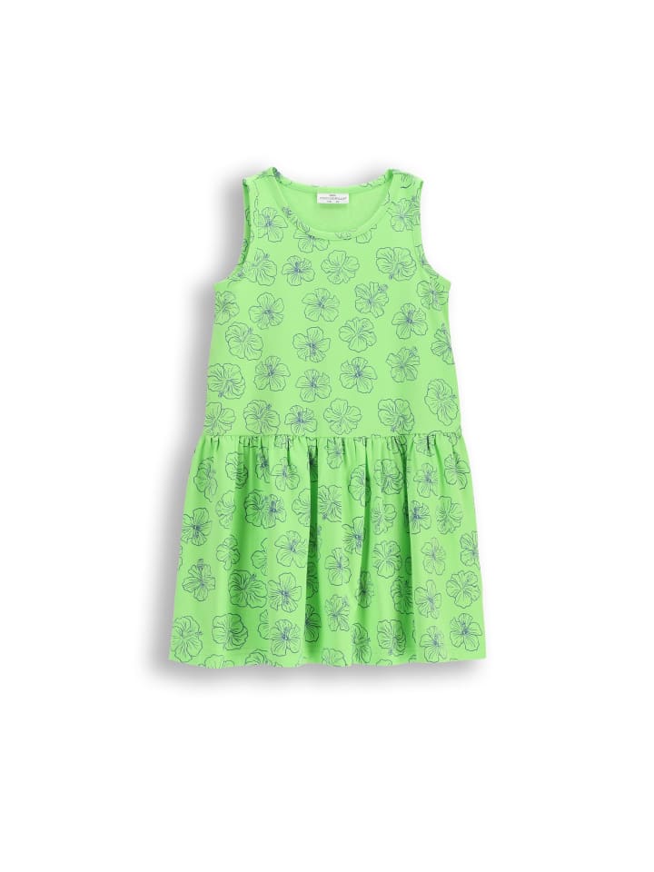 Ärmelloses kleid in limonengrün