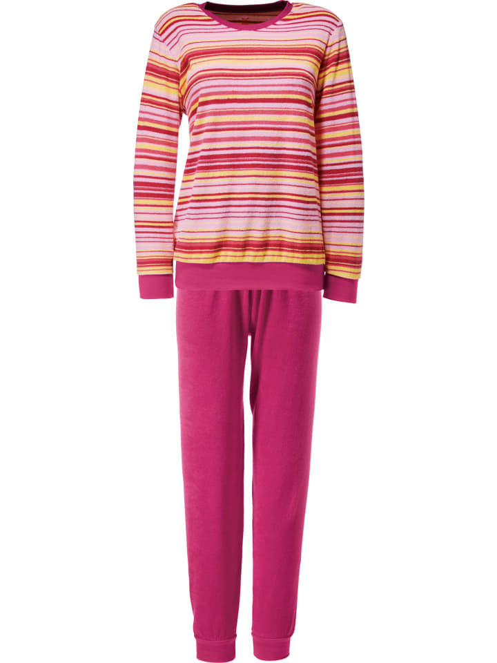 Frottee Schlafanzug in pink