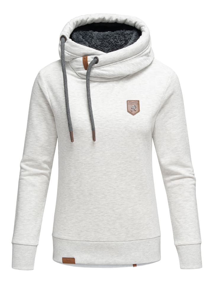 Kapuzenpullover AMELIA in Hellgrau Melange