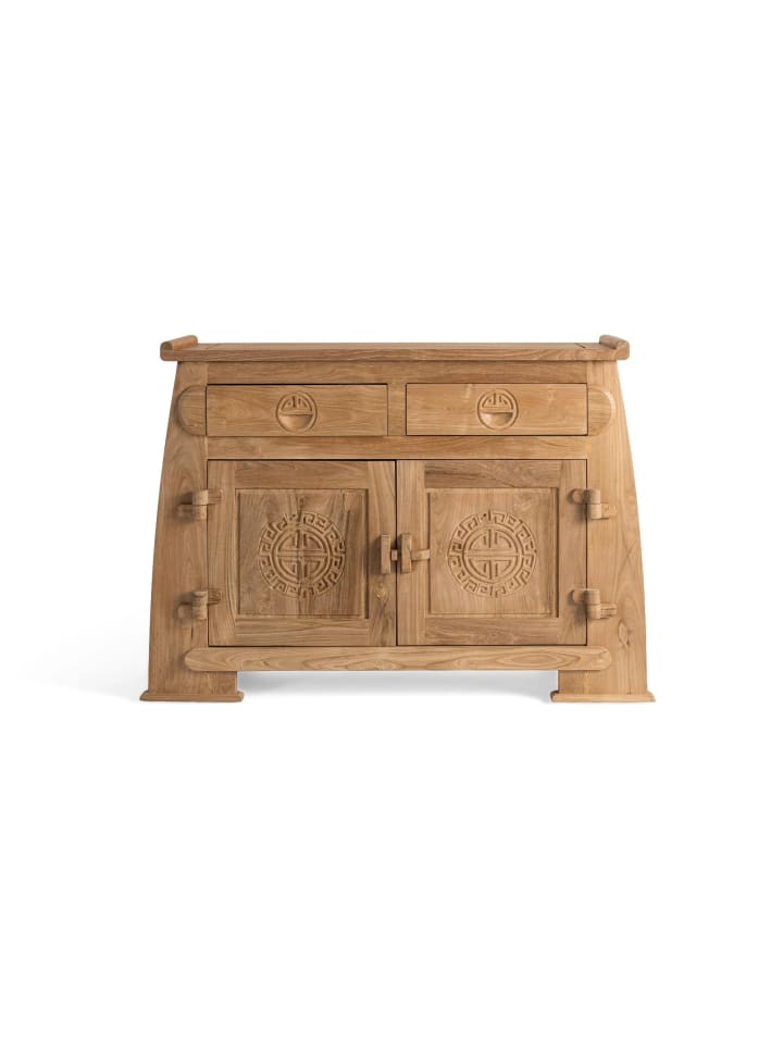 Sideboard mit Schubladen und geschnitzten Türen im orientalischen Stil
