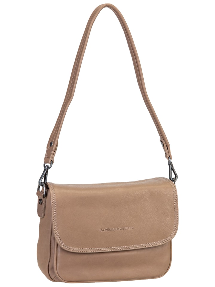 Schultertasche Miloa in Taupe