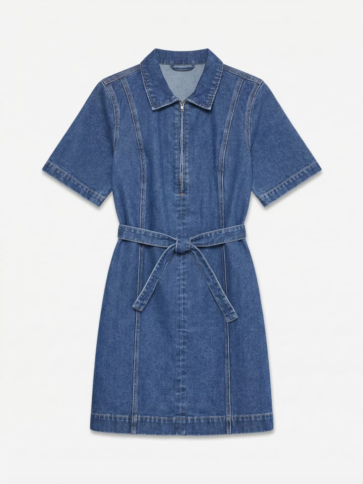 Jeanskleid in Medium Blue Denim