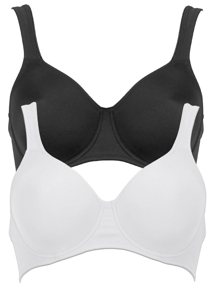 Bügel BH Twin in Schwarz Weiss