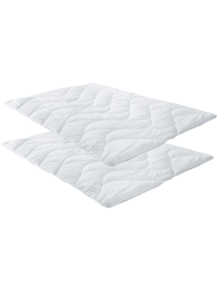 Textilfaser Duo-Steppbett 2er-Pack Lech in weiß