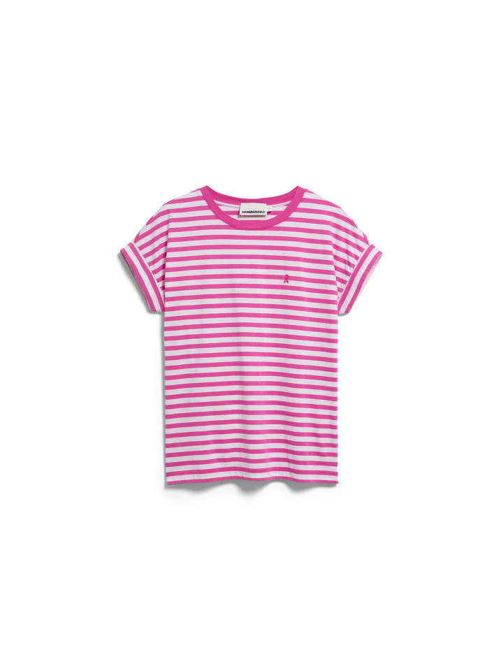 T-Shirt Idaara Stripes in pink weiß
