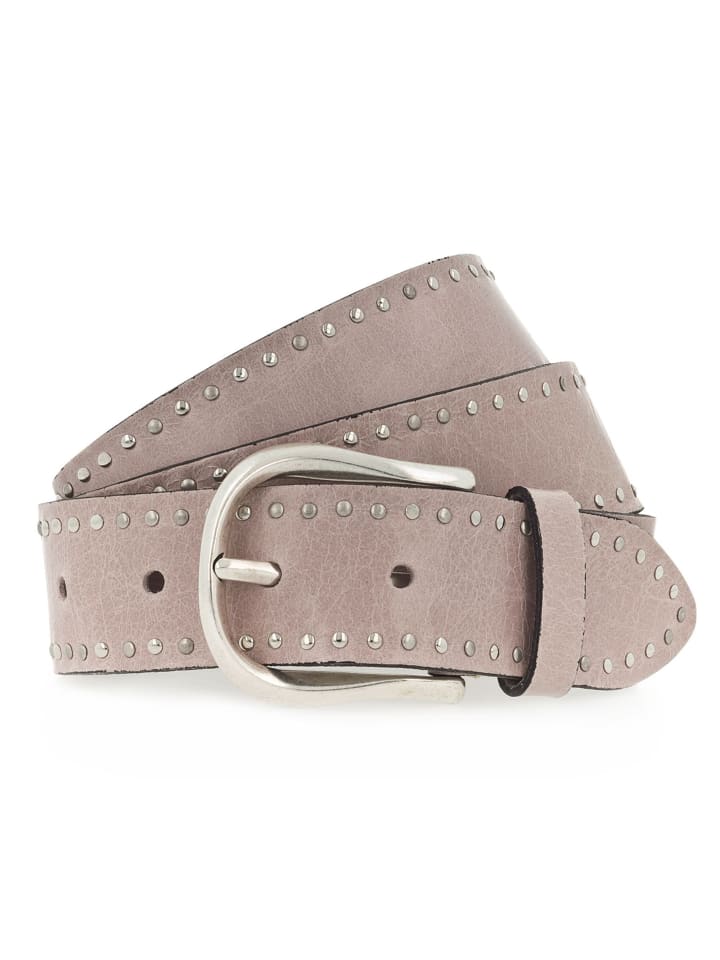 Nietengürtel Leder rose
