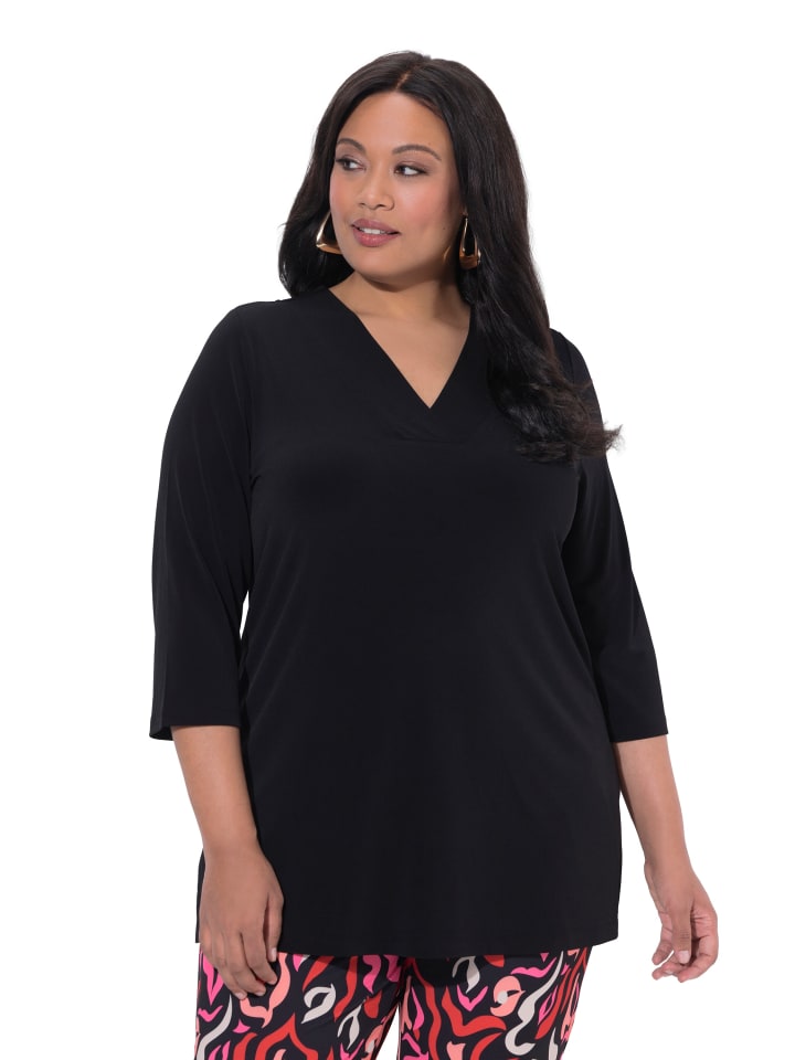 Longshirt in schwarz