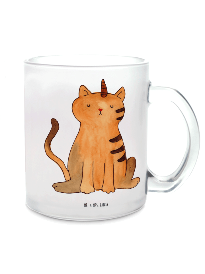 Tasse Einhorn Katze ohne Spruch in Transparent