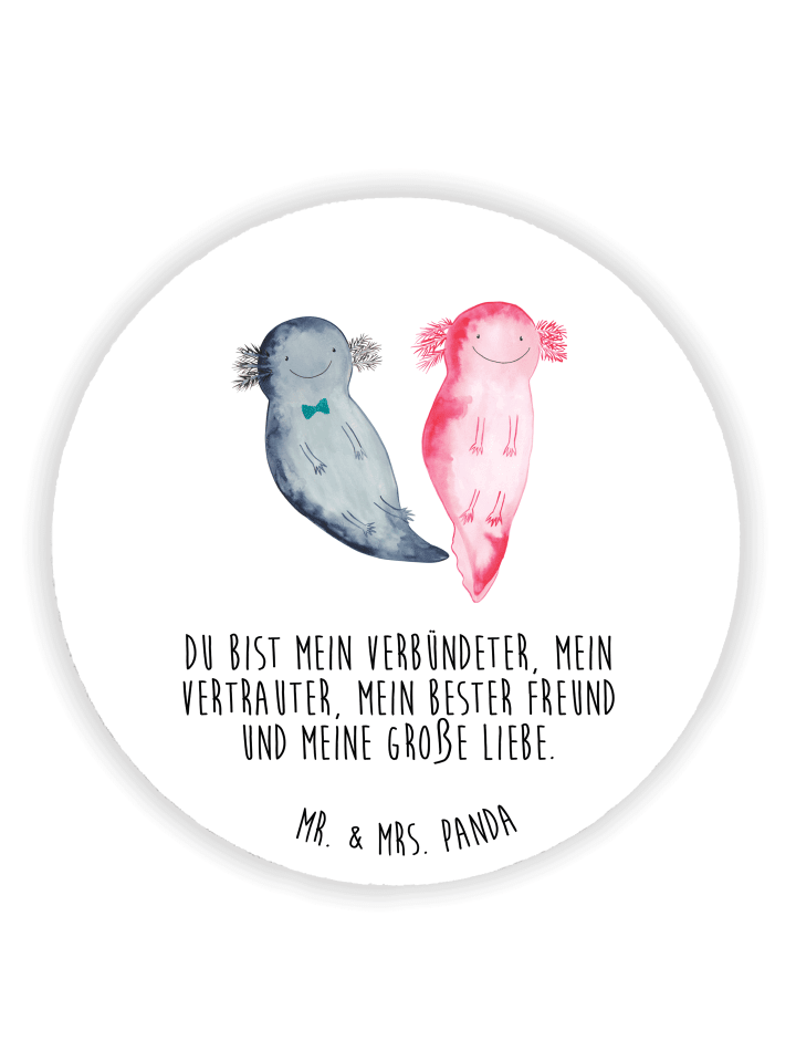 Magnet Axolotl Freundin mit Spruch in Weiß