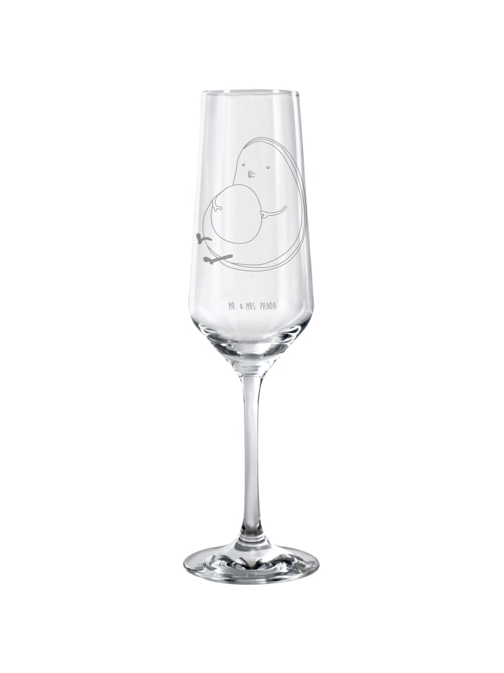 Champagnerglas Avocado Pfeifen ohne Spruch in Transparent