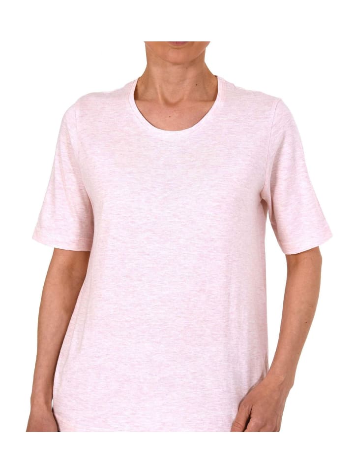 Pyjama Shirt kurzarm Schlafanzug Oberteil Mix & Match - 73517 in rosa