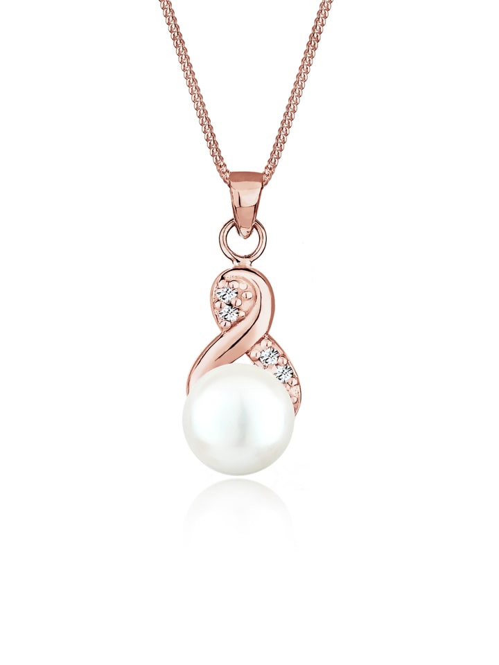 Halskette 925 Sterling Silber Infinity in Rosegold