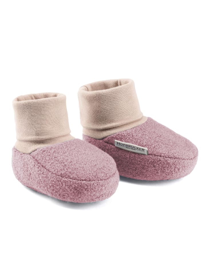 Baby Wollwalk Schuhe Elias in Altrosa