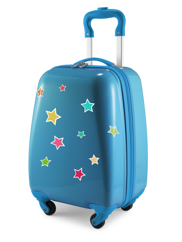 For Kids - Kindertrolley mit Sternenaufklebern in Cyanblau