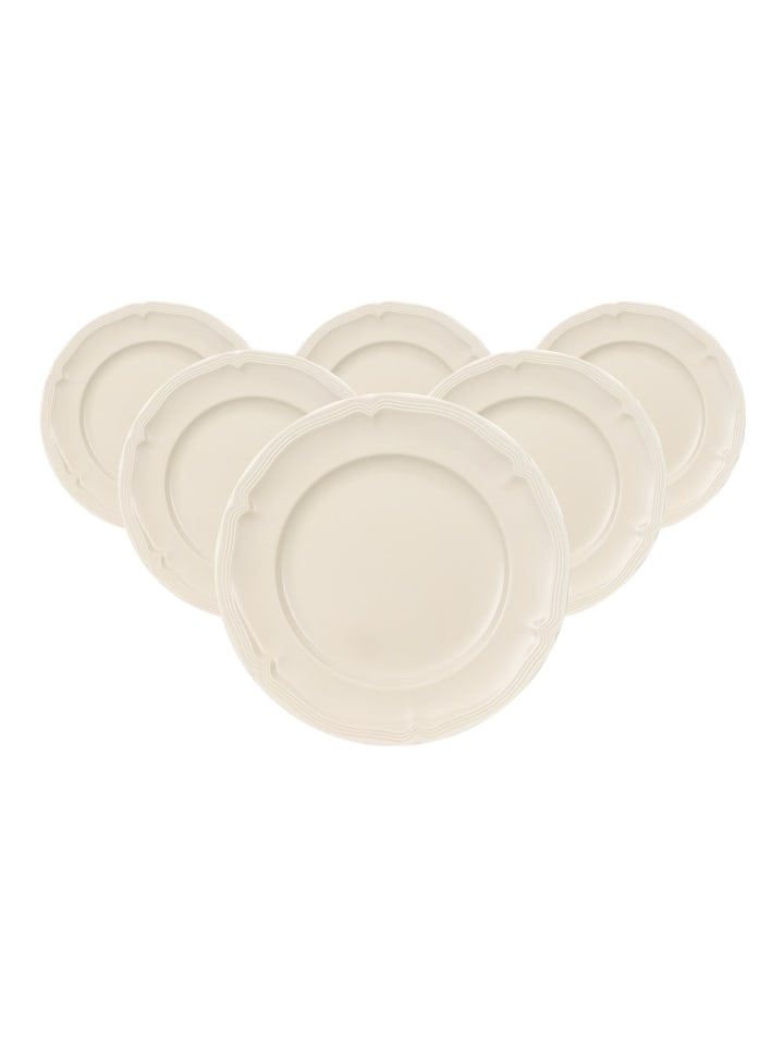 6er Set Brotteller Manoir in Weiß ø 17,4 cm