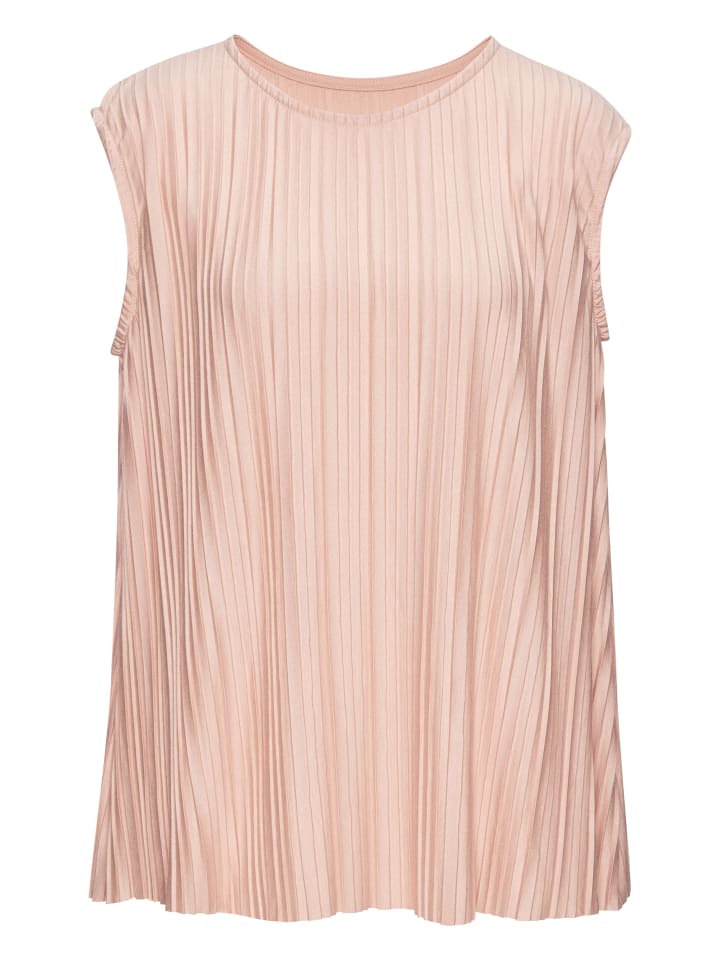 Pliseetop in peach
