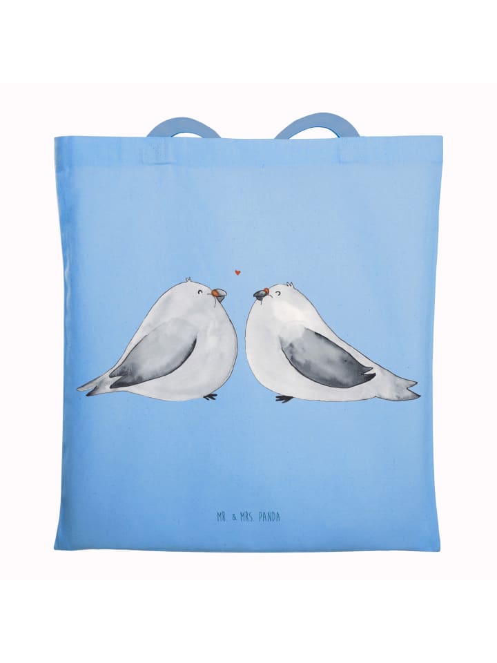 Tasche Turteltauben Liebe ohne Spruch in Sky Blue