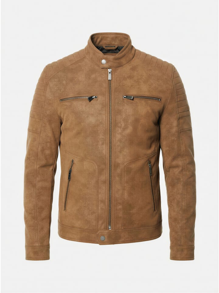 Kunstlederjacke in braun