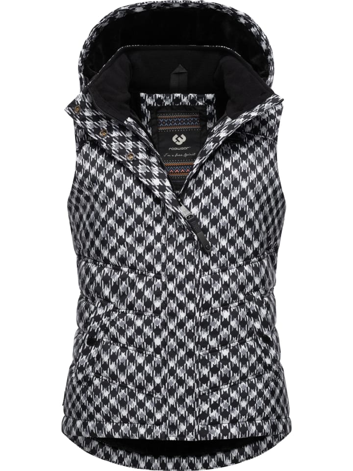 Steppweste Hesty Print in Black