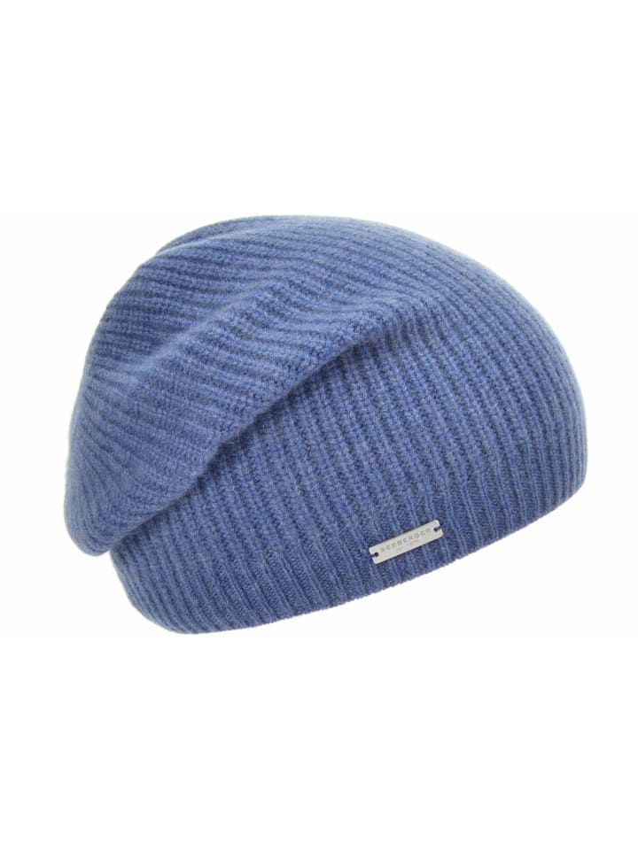 Strickmütze in blau