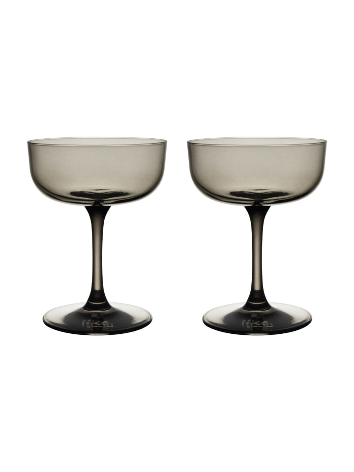 2er Set Sektschalen / Dessertschalen Like Glass in 100 ml in Smoke