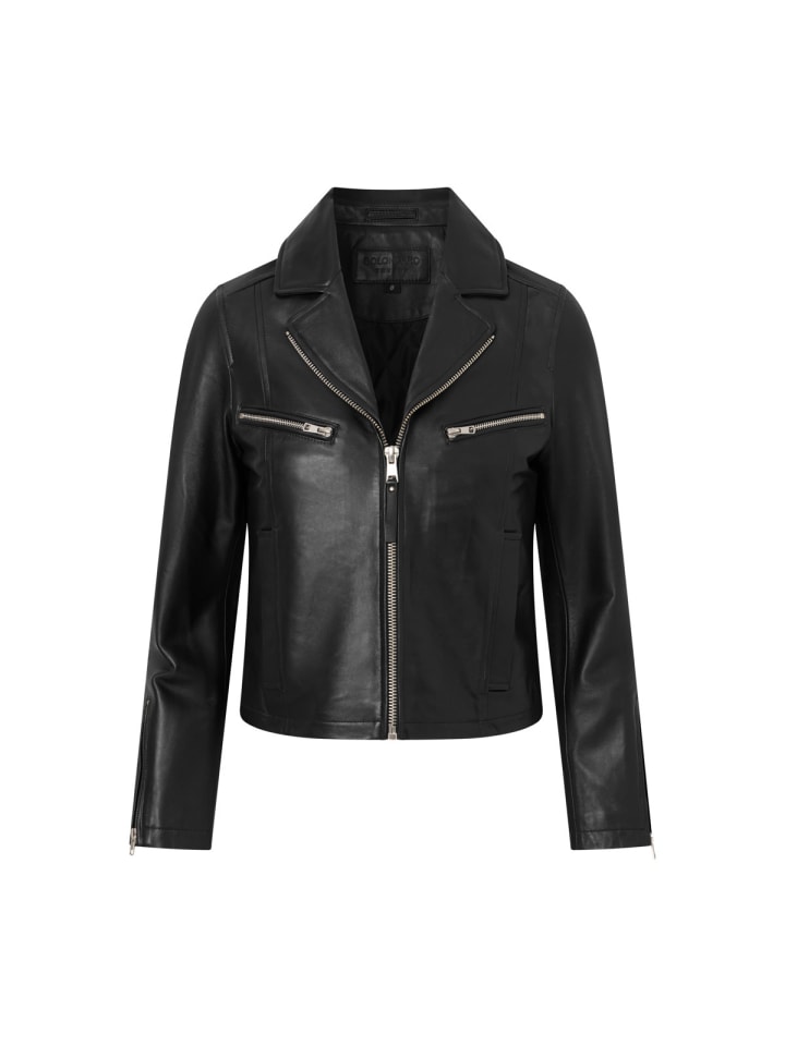 Lederjacke Helena Biker in schwarz