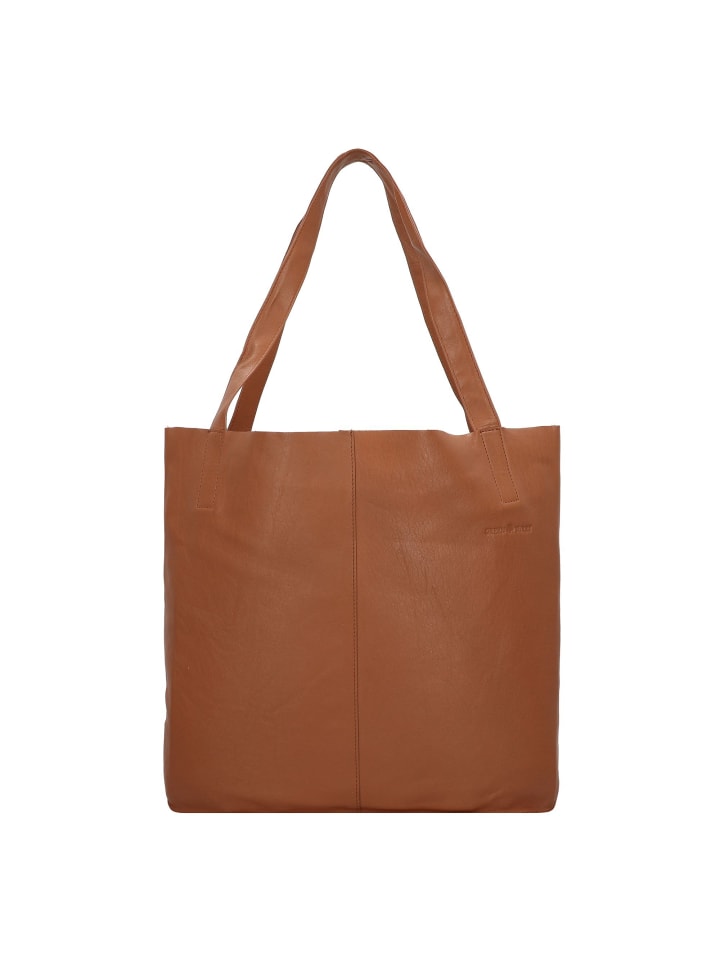 Nappa Shopper Tasche Leder 43 cm caramel