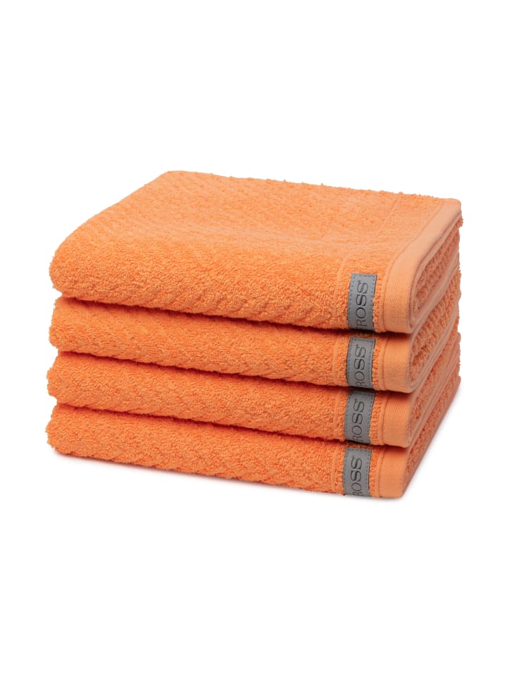 4 X Handtuch im Set Smart in Nektarine