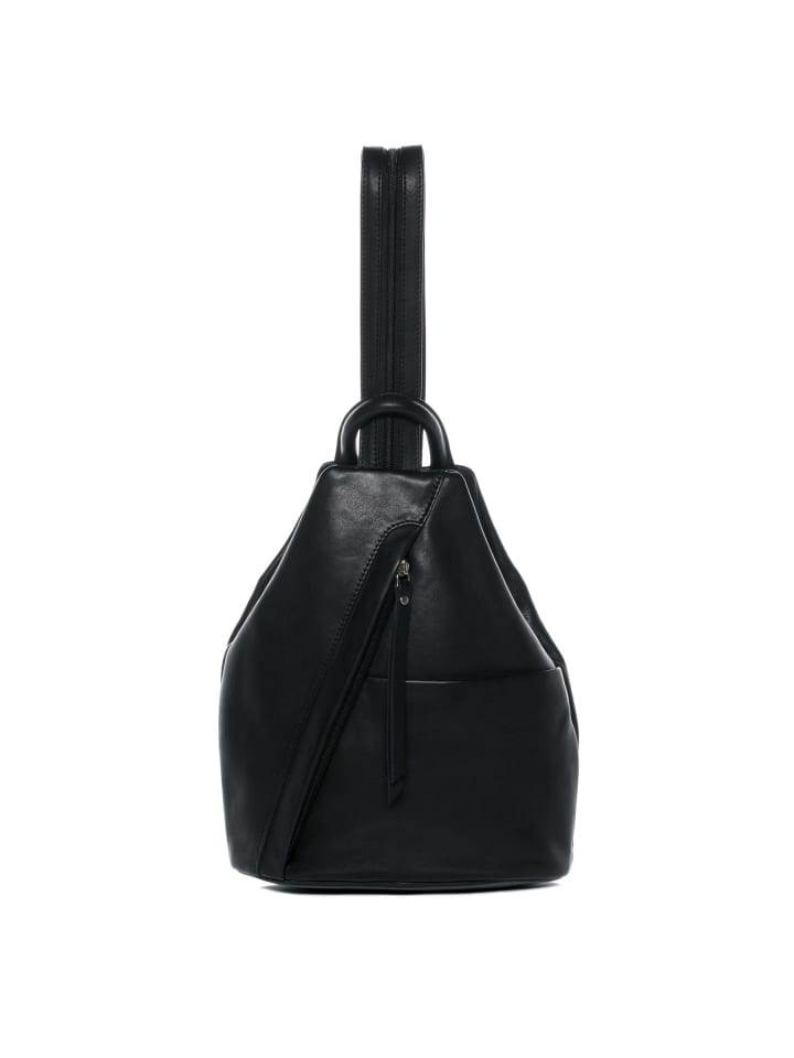 Leder-Rucksack echt Leder Rucksack groß | Ledertasche schwarz EMILIA in schwarz
