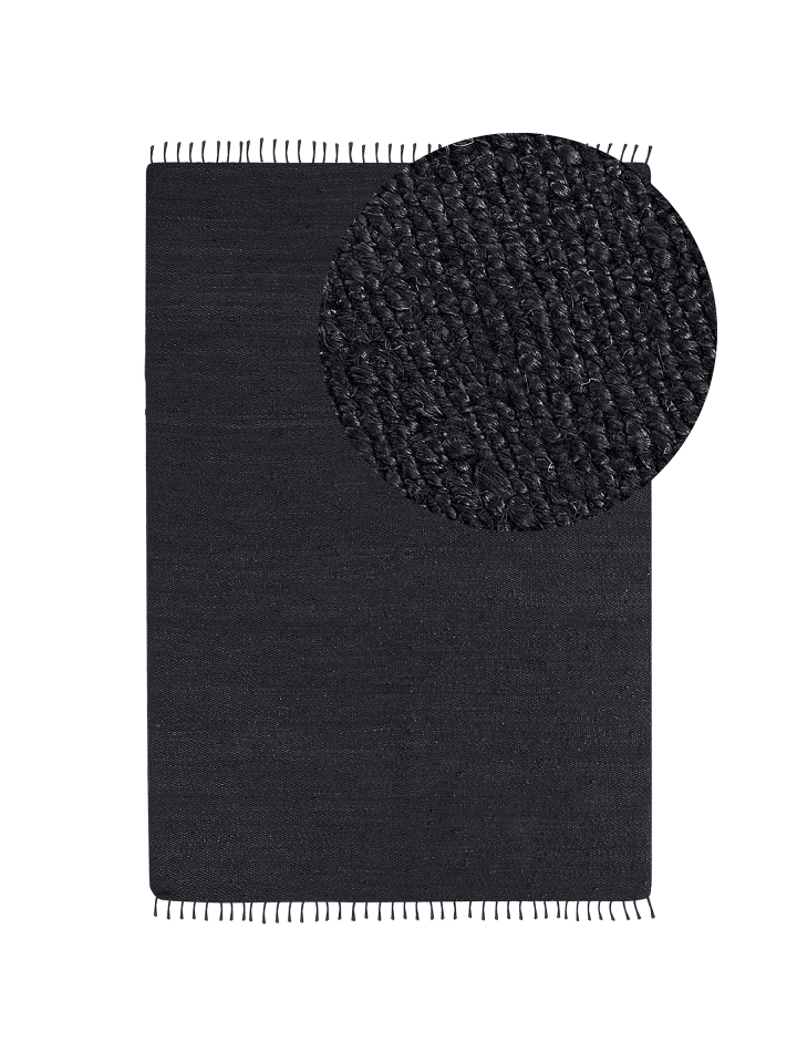 Geflochtener Teppich SINANKOY in Schwarz - (W) 160 x (L) 230 cm