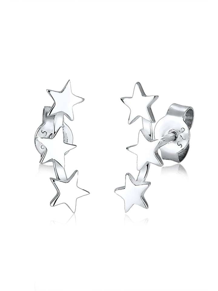 Ohrringe 925 Sterling Silber Sterne, Astro, Stern in Silber