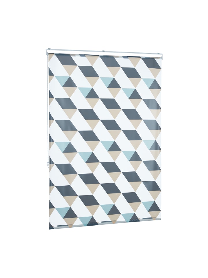 Duschrollo Triangle in Bunt - (B)120 x (H)240 cm