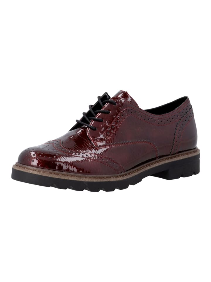 Halbschuhe Weinrot