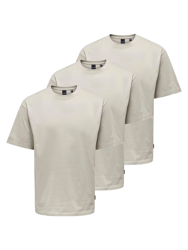 T-Shirt Onsfred in Silver lining