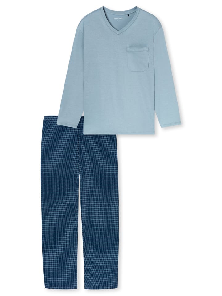 Schlafanzug Comfort Essentials in eisblau