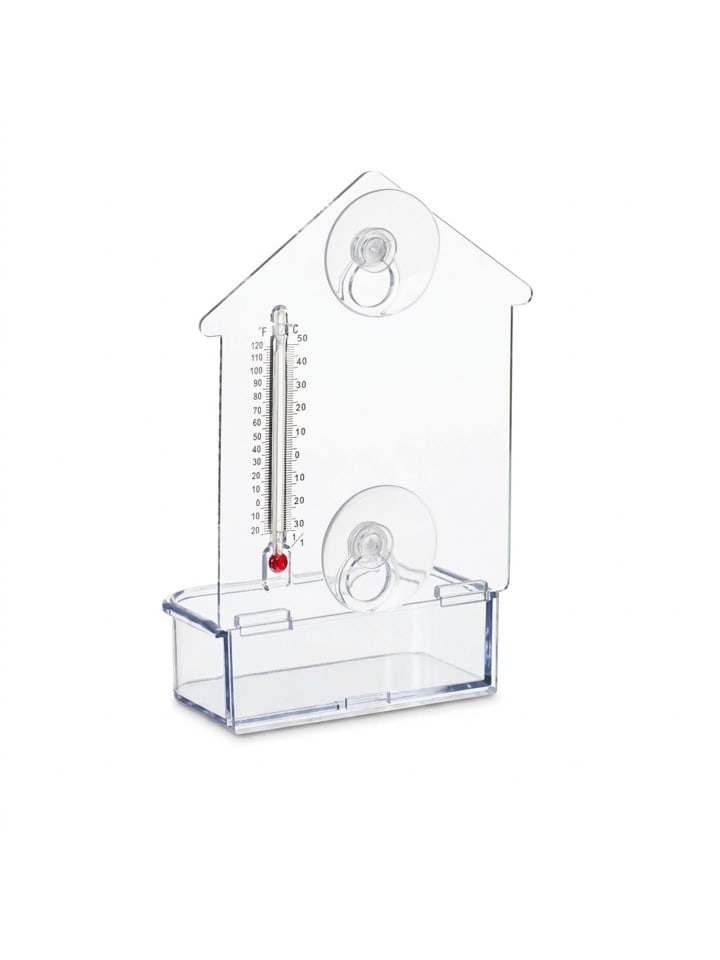 2 x Fenster-Vogelfutterhaus in Transparent