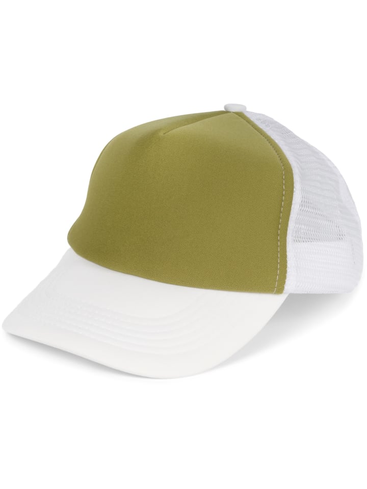 Mesh Cap in Oliv-Weiß