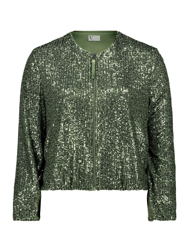 Blouson mit Pailletten in Autumn Green