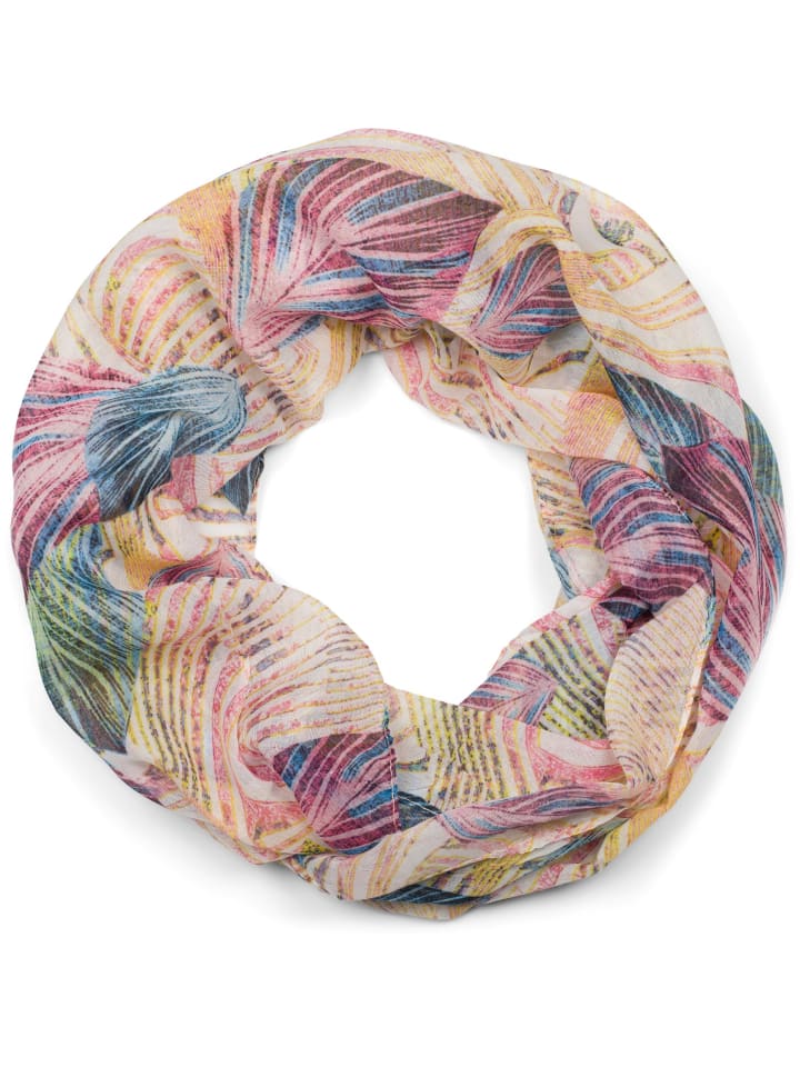 Loop Schal in Gelb-Rose