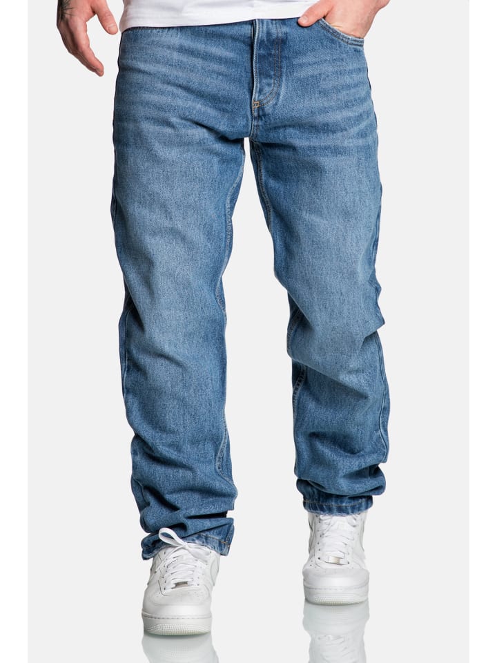 Baggy Jeans Hose Lässige Denim Pants A&S in Dunkelblau