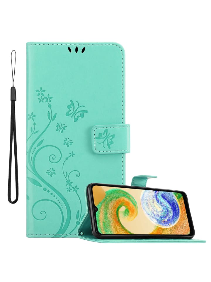 Hülle für Samsung Galaxy A04s / A13 5G / M13 5G in Floral Türkis